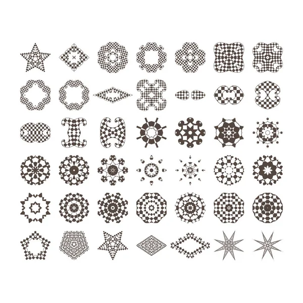 Circular drawing, mandalas for your projects. Set of abstract design elements. — Stock Vector