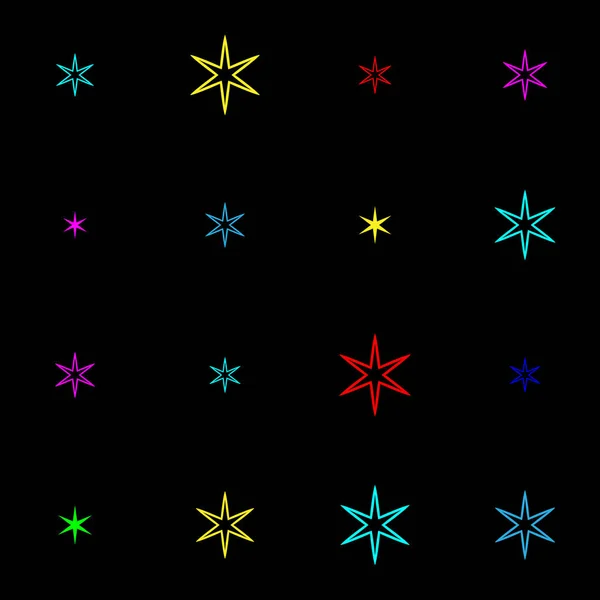 Fond Fête Sans Couture Vectoriel Avec Des Flocons Neige Multicolores — Image vectorielle