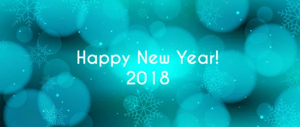 Feliz Ano Novo Com Flocos Neve Cor Azul Ilustração Vetorial — Vetor de Stock