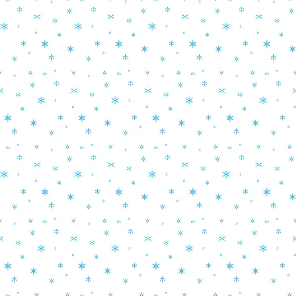 Abstraite Chute Neige Bleu Sur Blanc Modèle Sans Couture Pour — Image vectorielle