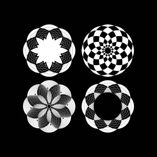 円の形と菱形のベクトルパターン — ストックベクタ