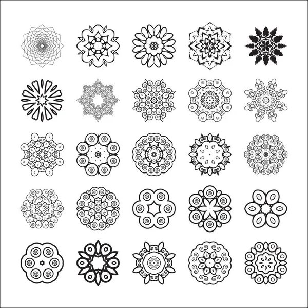 Collection of floral ornaments — Stock Vector