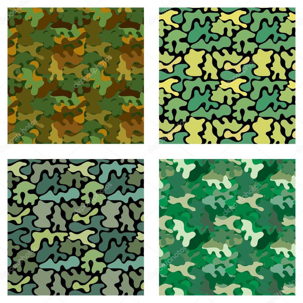 Set of camouflage pattern