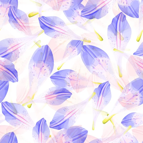 Mor çiçek yaprakları ile Seamless Modeli