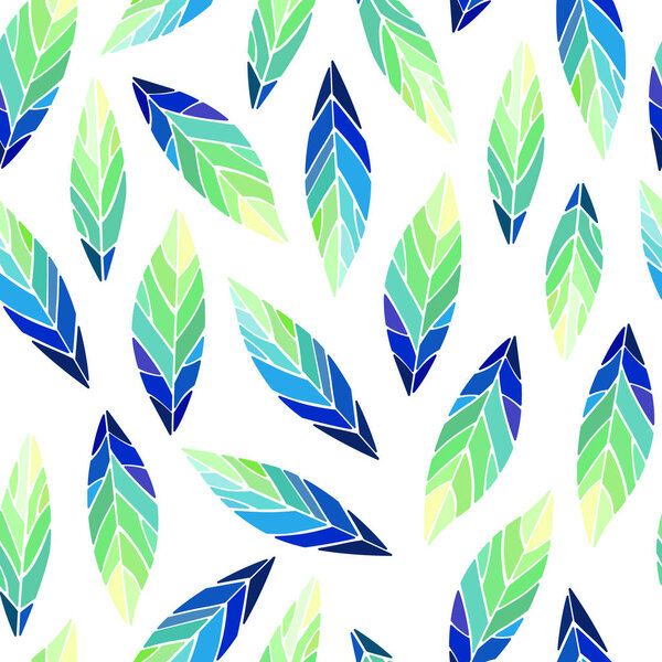 бесшовный рисунок с птичьими перьями. векторная иллюстрация