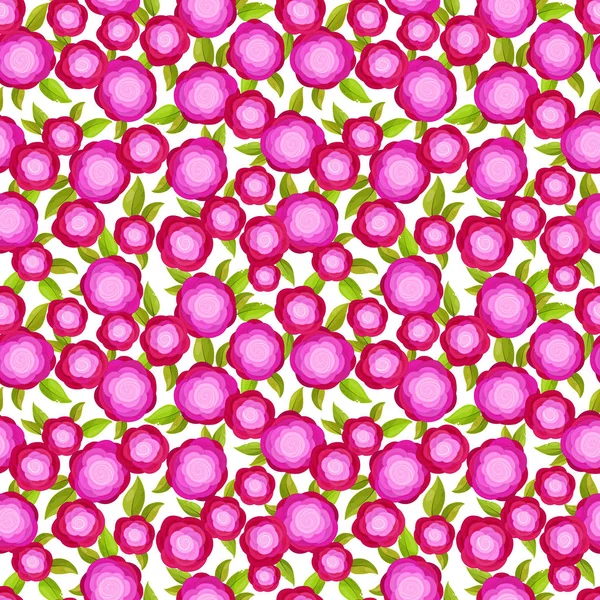 Parlak dekoratif pembe Gül ile Seamless Modeli