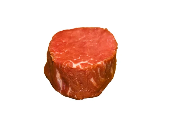Bife Chateaubriand de carne pronta para assar. Isolados . — Fotografia de Stock