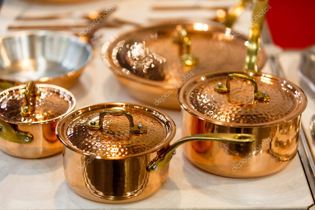 Copper & Brass Pots & Pans Set