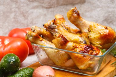 Fırında tavuk sopaları, Barbekü.