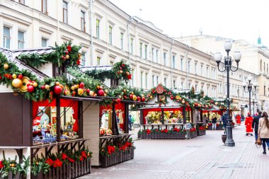 Moskova - 24 Aralık 2016: Sakinleri Noel kutlaması 