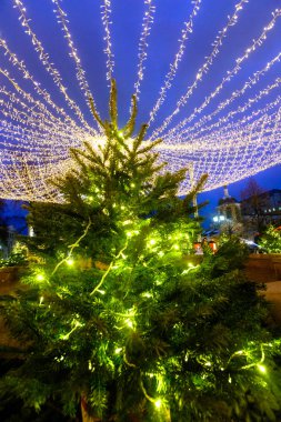 Moskova - 24 Aralık 2016: Sakinleri Noel kutlaması 