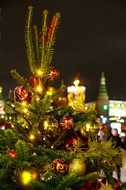 Moskova - 24 Aralık 2016: Sakinleri Noel kutlaması 