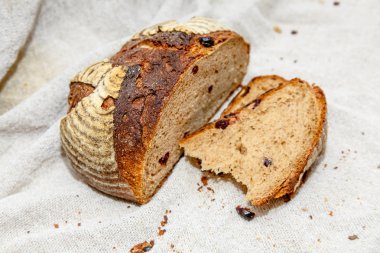 Eski Rus göre pişmiş çavdar un geleneksel ekmek 