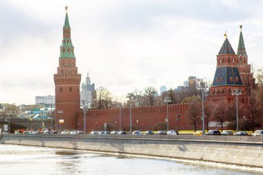 Moskova Kremlin, kule, duvar, Ivan büyük çan kulesi, nehir
