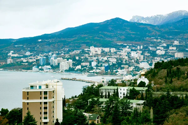 Jalta Krim December 2019 Utsikt Över Staden Från Berget — Stockfoto