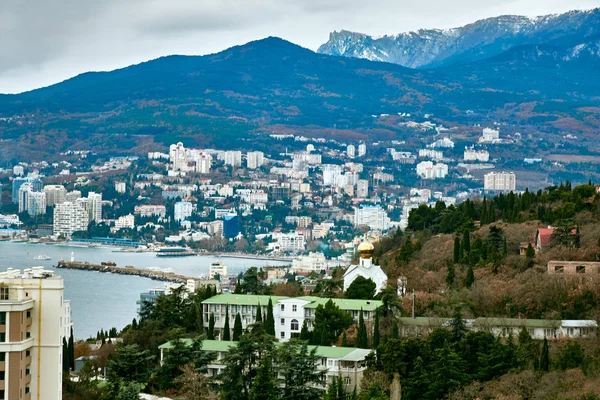 Jalta Krim December 2019 Utsikt Över Staden Från Berget — Stockfoto