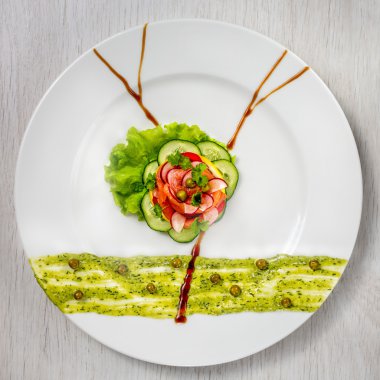 çiçek balık otlar ile