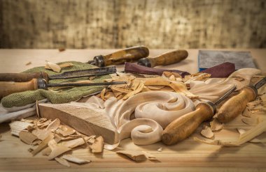 İşyeri woodcarver araçları ile