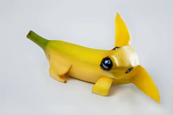 Cão feito de banana — Fotografia de Stock