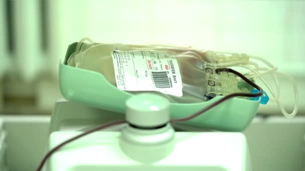 Function Blood Plasma Collecting Apparatus — Stock Video