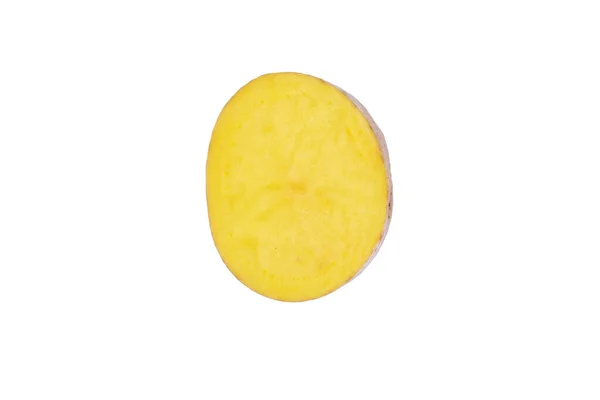 Kawałek Ziemniaka Izolowany Białym Tle Ścieżką Wycinania Świeże Warzywa Korzeniowe — Zdjęcie stockowe