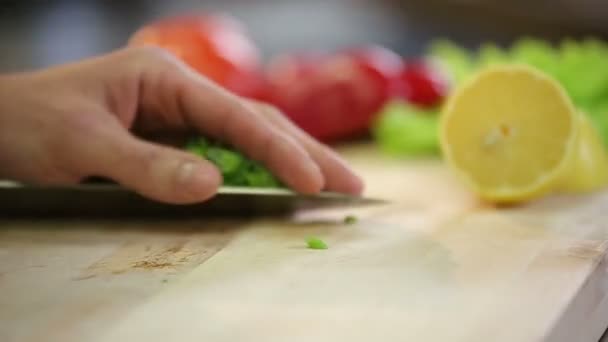 녹색 양파도 마와 칼 자국 — 비디오