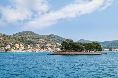 Vathy bay Ithaka Adası Yunanistan yakınındaki küçük ada Körfezi