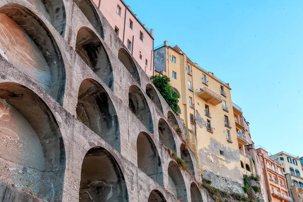 Stadsbilden Tropea Byggnader Längs Havet Kalabrien Italien — Stockfoto