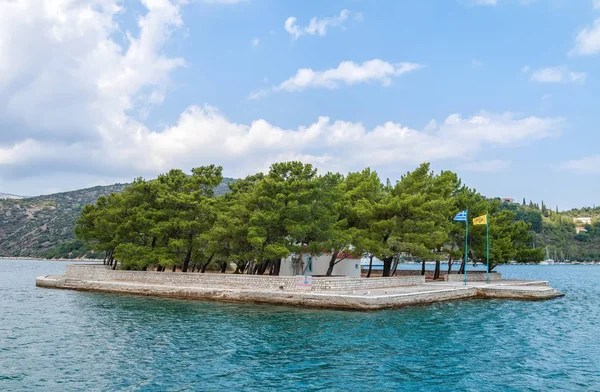 Blick Auf Die Bucht Von Golf Vathy Mit Einer Kleinen — Stockfoto