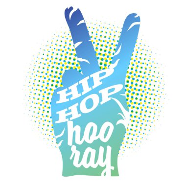Hip Hop Yaşasın barış el işareti üzerinde