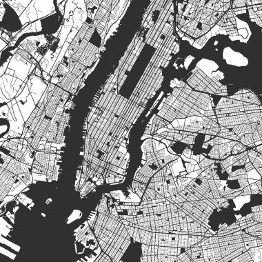 New York'un Manhattan bir Renk eşlemi