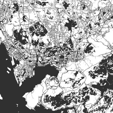 Shenzen tek renkli harita satın