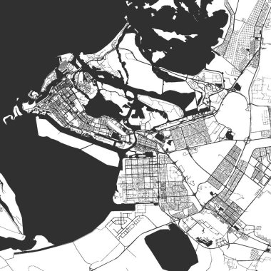 Abu Dabi tek renkli harita satın