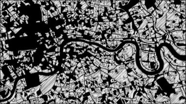 London City harita animasyon film 4k döngü