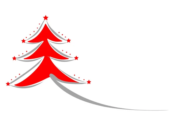 Árvore de Natal vetorial cumprimentos fundo do cartão — Vetor de Stock