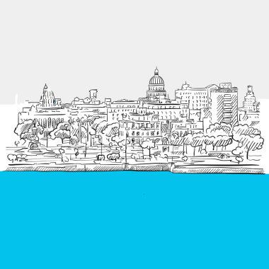 Havana, Küba, panorama, Blue Serisi