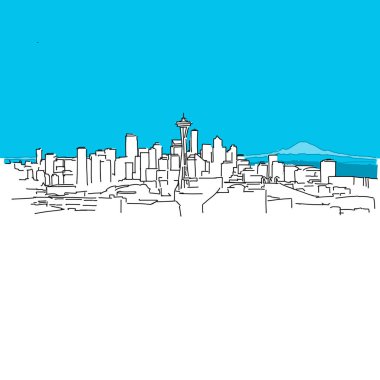 Seattle manzarası panorama, Blue Serisi