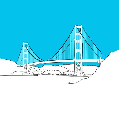 Golden Gate Köprüsü, vektör, Blue Serisi