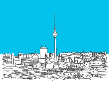 Berlin siluetinin kroki