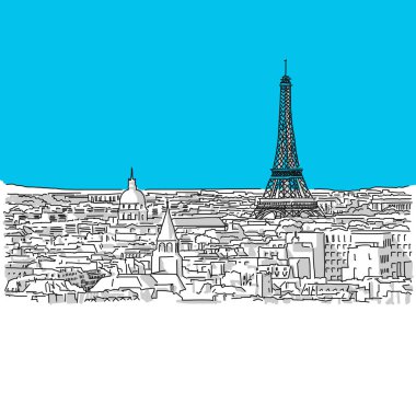 Paris manzarası kroki