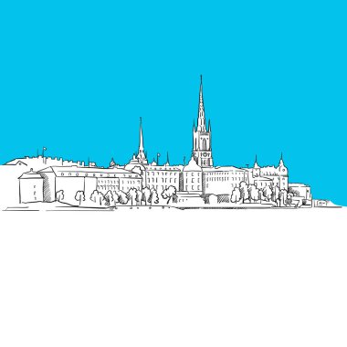 Stockholm manzarası kroki