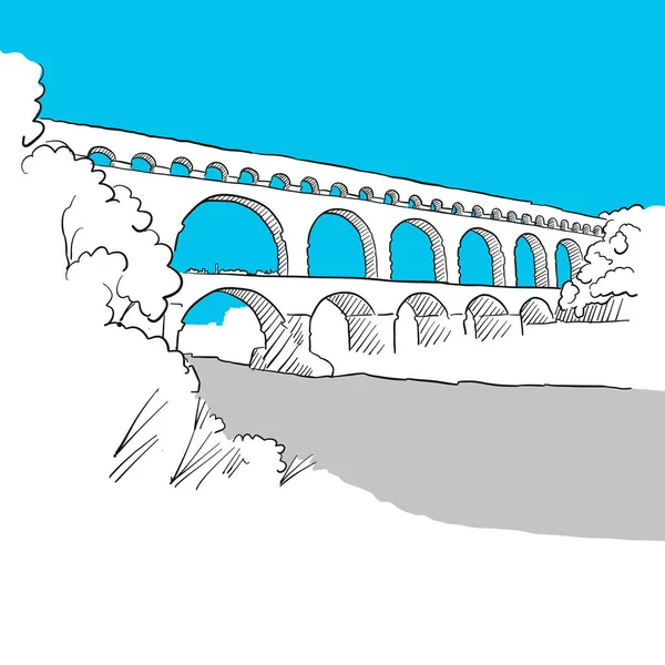 Акведук Avignion, Франція — стоковий вектор