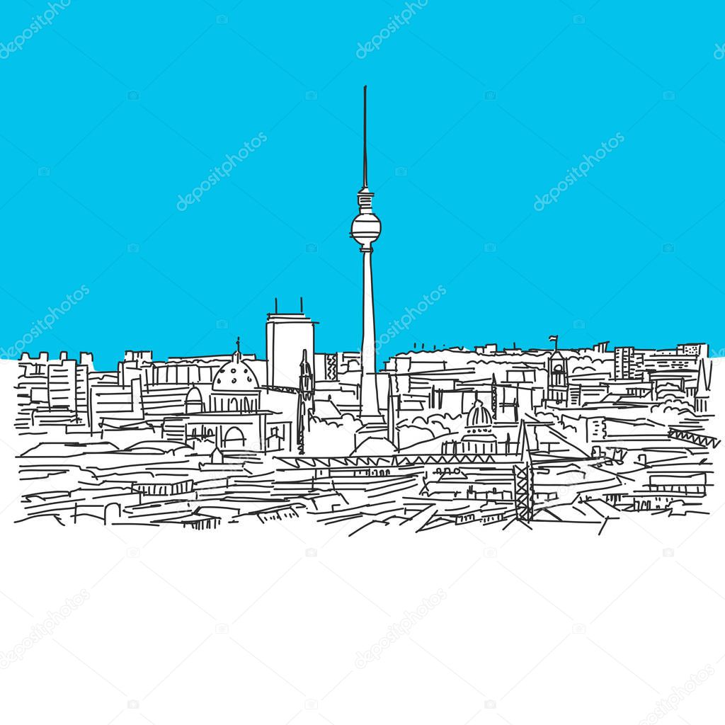 Berlin Skyline Sketch