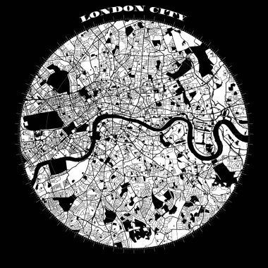 Londra pusula tasarım harita satın