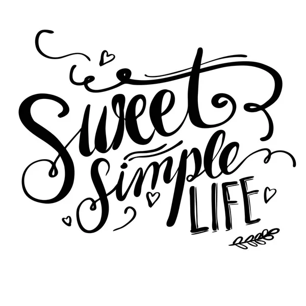 Dulce vida simple — Vector de stock