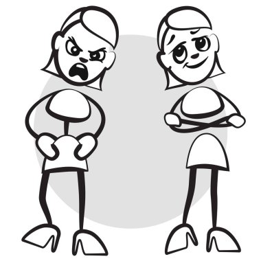 Sopa rakam serisi duygular - kıskançlık ve kısıtlama