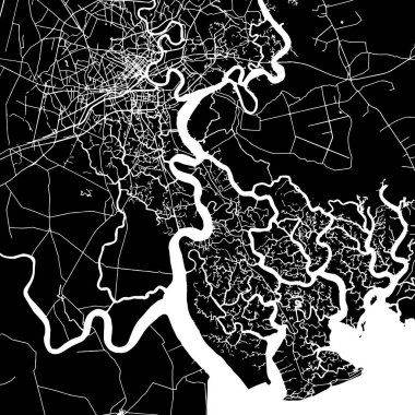 Ho Chi Minh City vektör harita