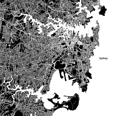 Sydney vektör harita