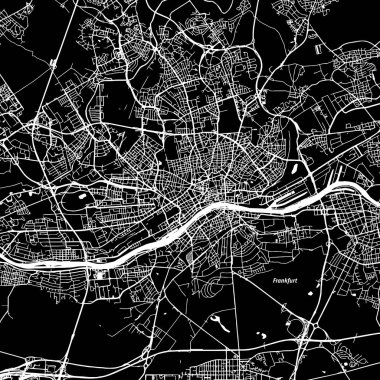 Frankfurt vektör harita