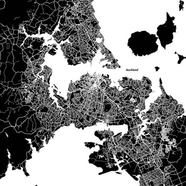 Auckland vektör harita